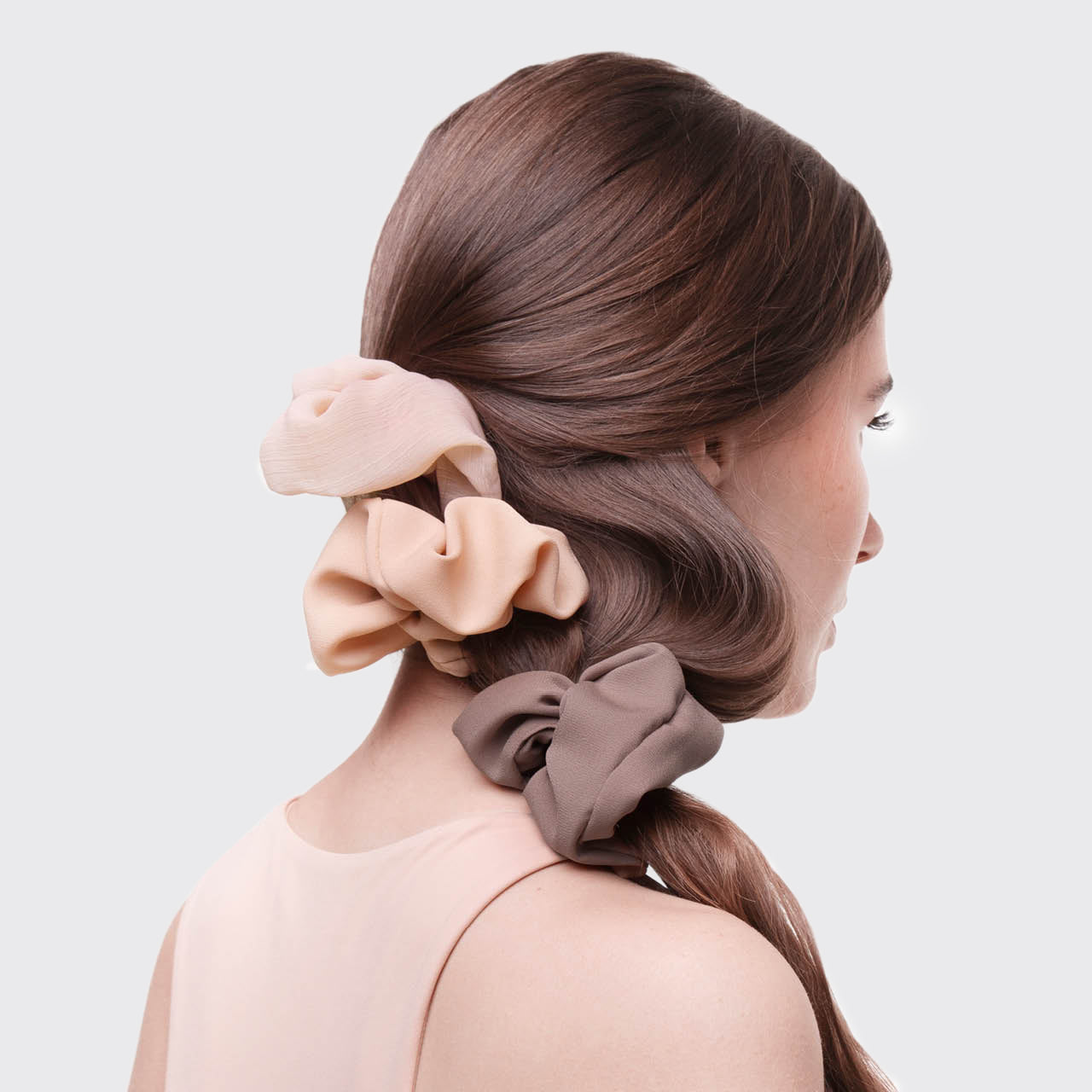 Crepe Scrunchies in Terracotta - Curated Collection