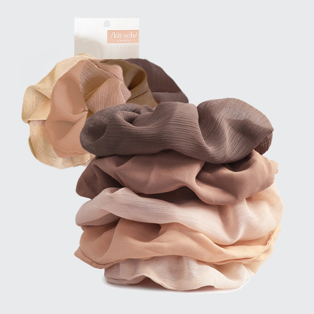 Crepe Scrunchies in Terracotta - Curated Collection