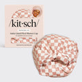Terracotta Checker Satin Shower Cap - Curated Collection