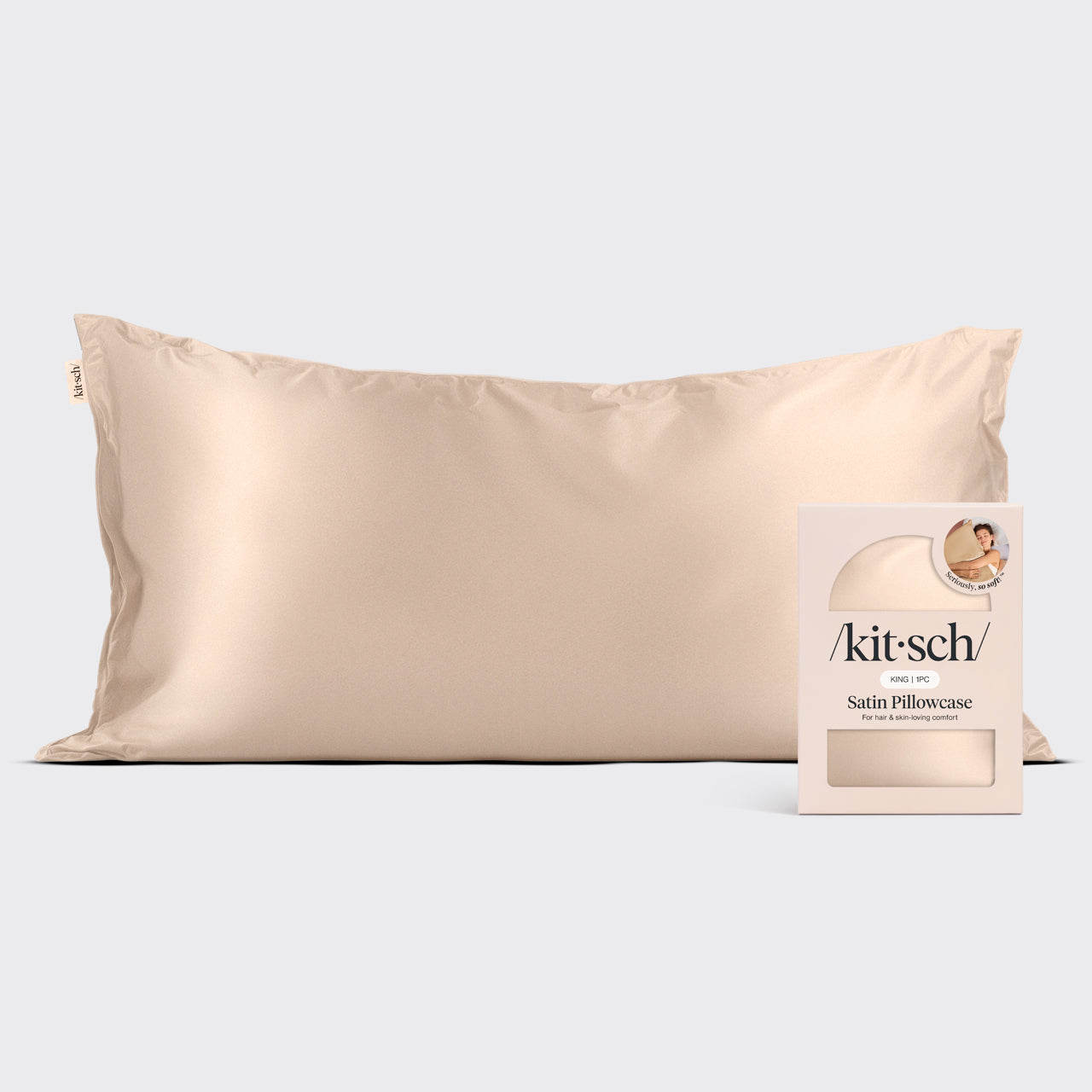 Satin Pillowcase in Champagne 2 Pack - King - Signature Selection