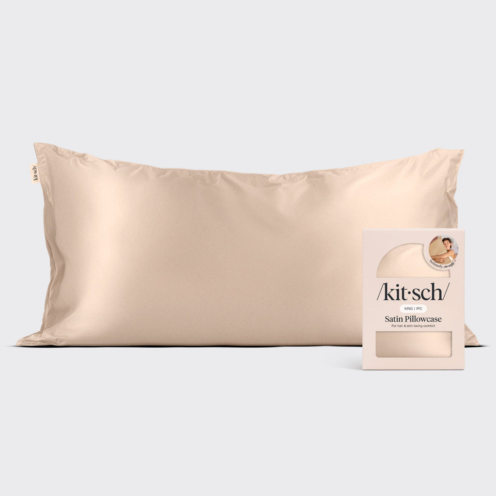 Satin Pillowcase in Champagne - King - Everyday Essentials