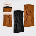 Black and Camel Wide Headbands 2pc Set - Signature Selection