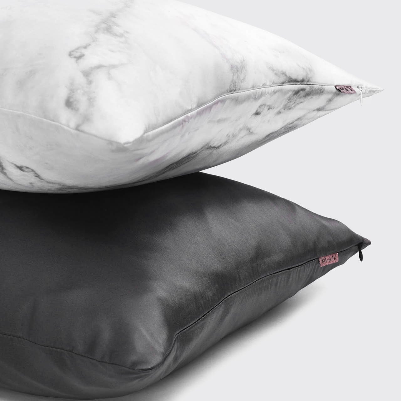 Satin Pillowcase in Charcoal 2 Pack - Signature Selection