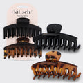 Black and Tort Matte Claw Clips 2pc Set - Oversized - Signature Selection