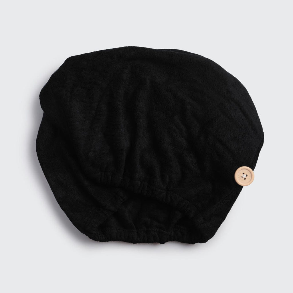Microfiber Hair Towel - Black - Everyday Essentials