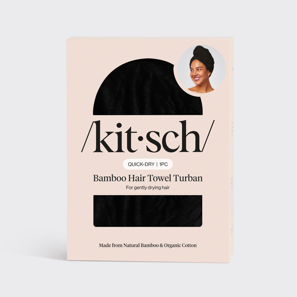 Microfiber Hair Towel - Black - Everyday Essentials