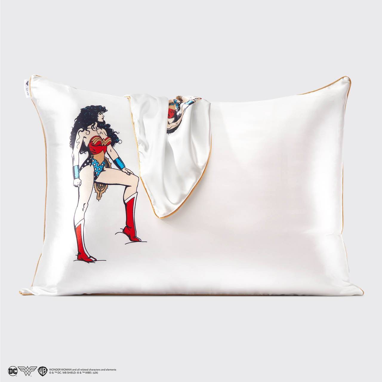Kitsch x Wonder Woman Satin Pillowcase in Believe in Wonder - Curated Collection