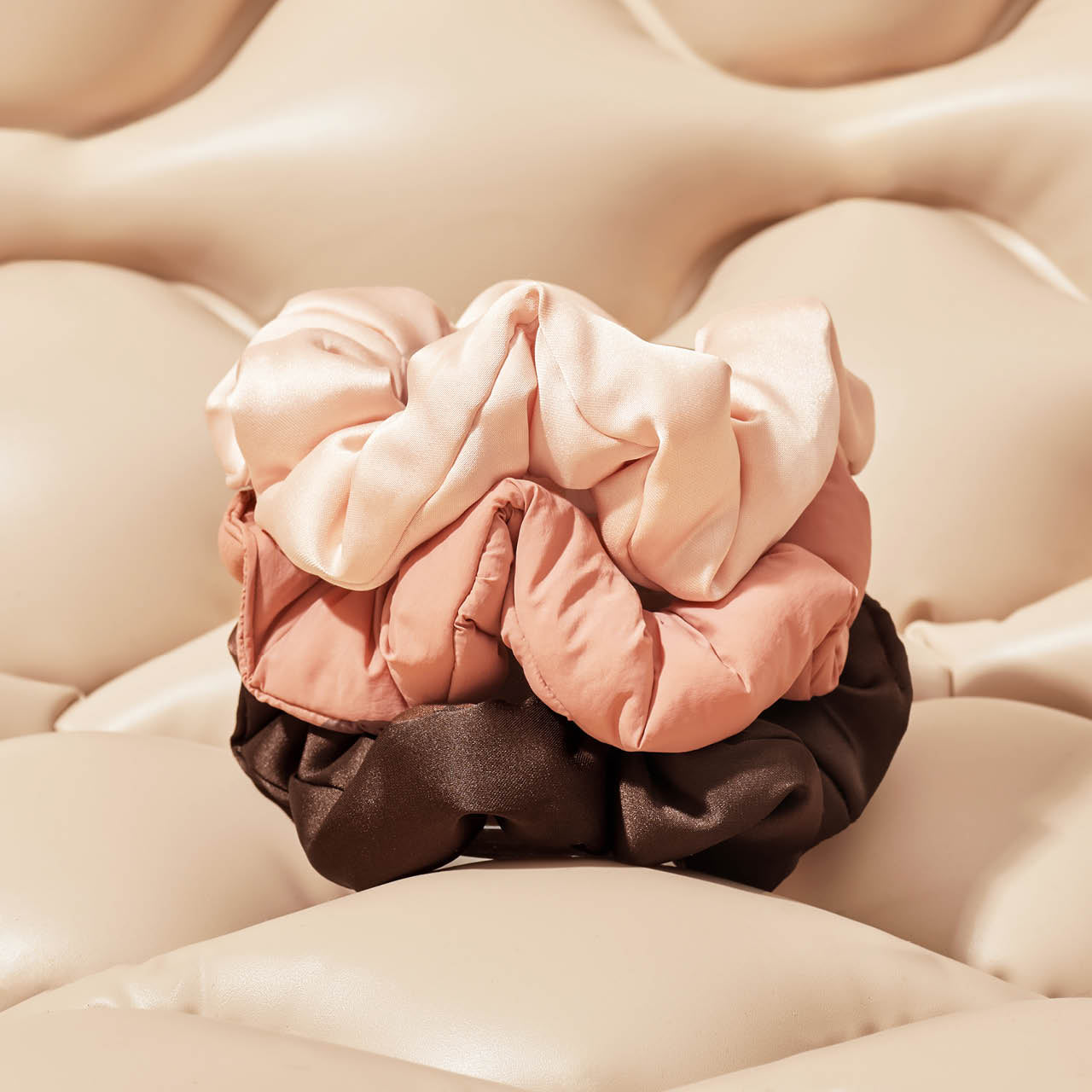 Rosewood Cloud Scrunchies 3pc Set - Curated Collection