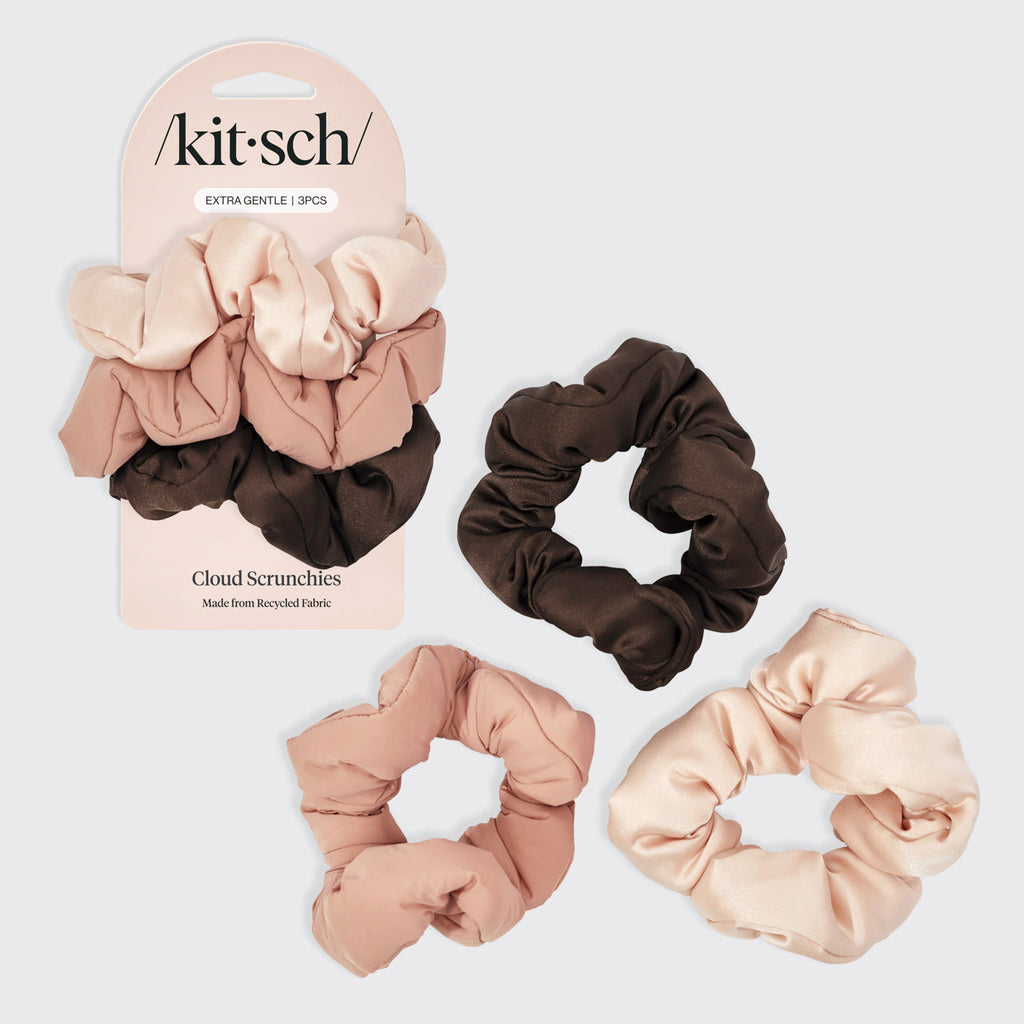 Rosewood Cloud Scrunchies 3pc Set - Curated Collection