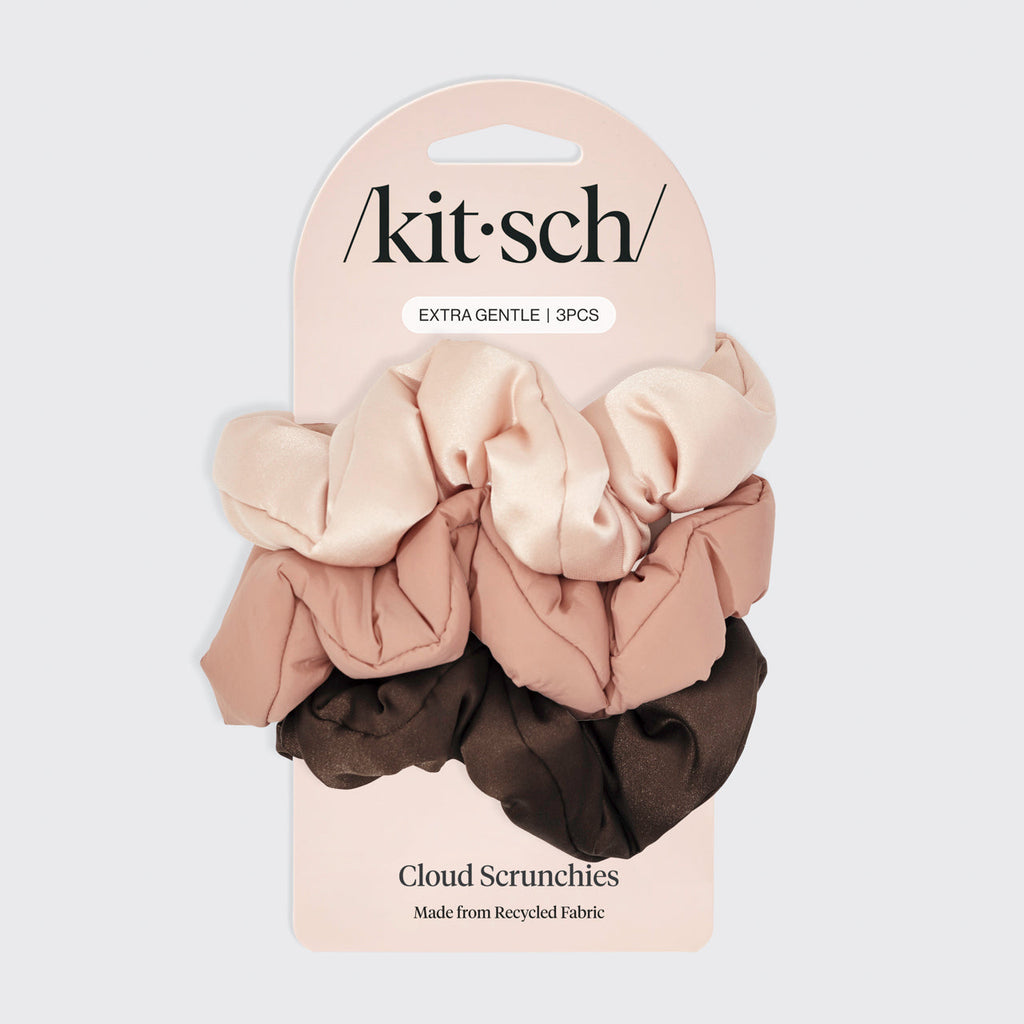 Rosewood Cloud Scrunchies 3pc Set - Curated Collection