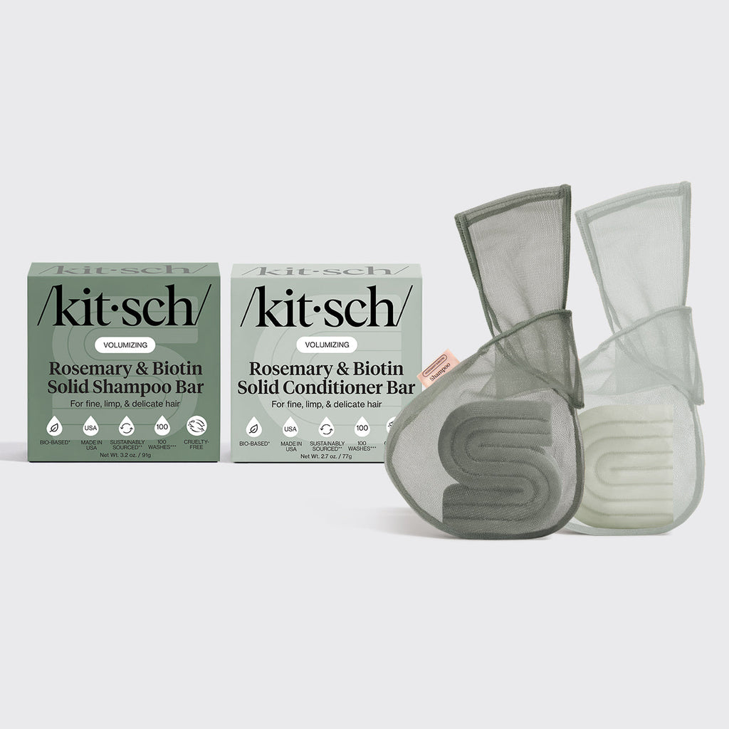 Rosemary and Biotin Shampoo and Conditioner Combo and Bar Saver Bags Bundle - Curated Collection