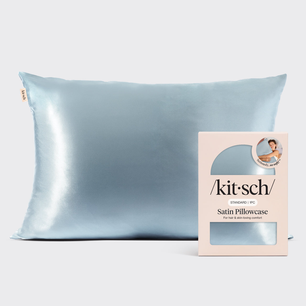 Satin Pillowcase in Haze Blue - Everyday Essentials