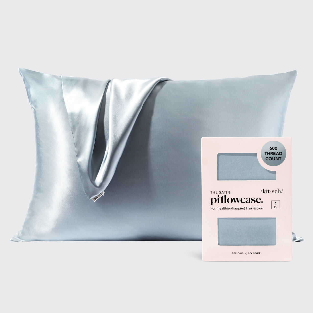 Satin Pillowcase in Haze Blue 4 Pack - Signature Selection