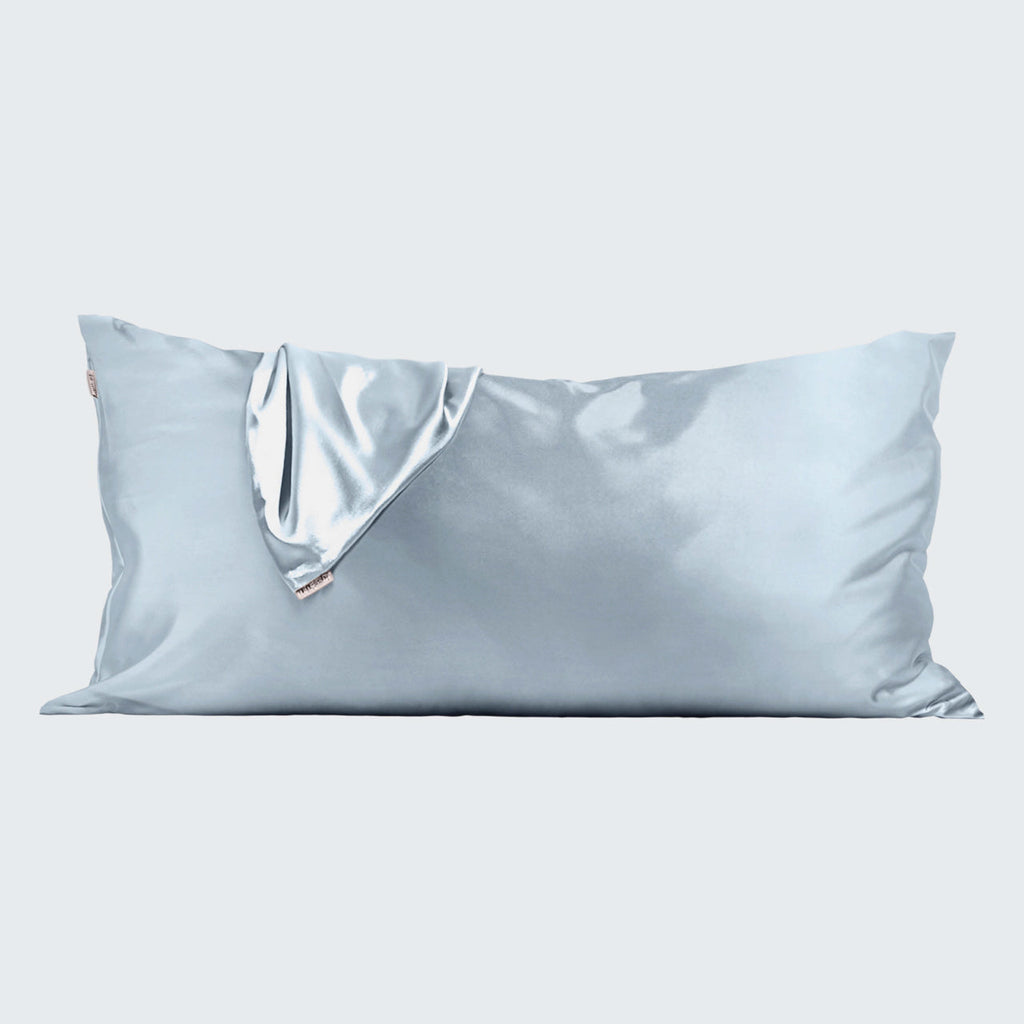 Satin Pillowcase in Haze Blue 4 Pack - King - Curated Collection