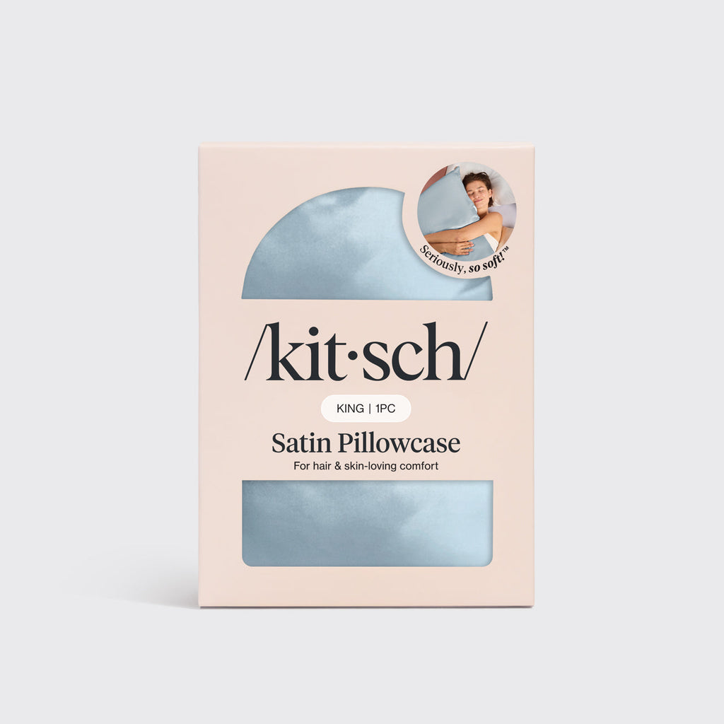 Satin Pillowcase in Haze Blue - King - Curated Collection