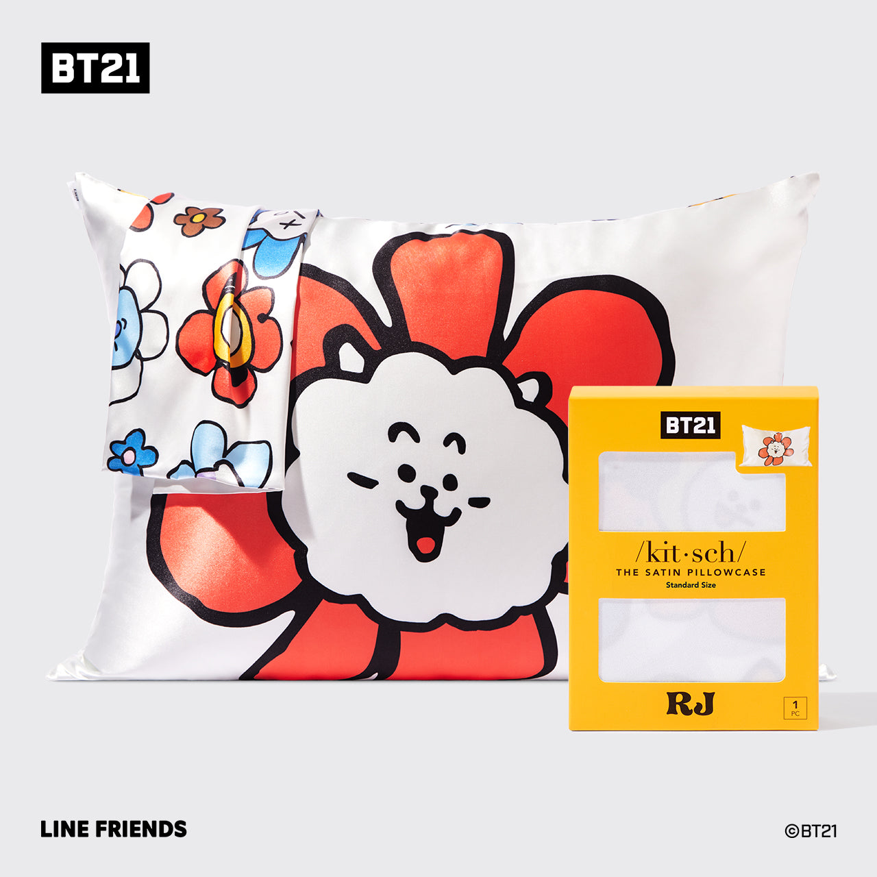 Kitsch x BT21 Satin Pillowcase in RJ - Signature Selection