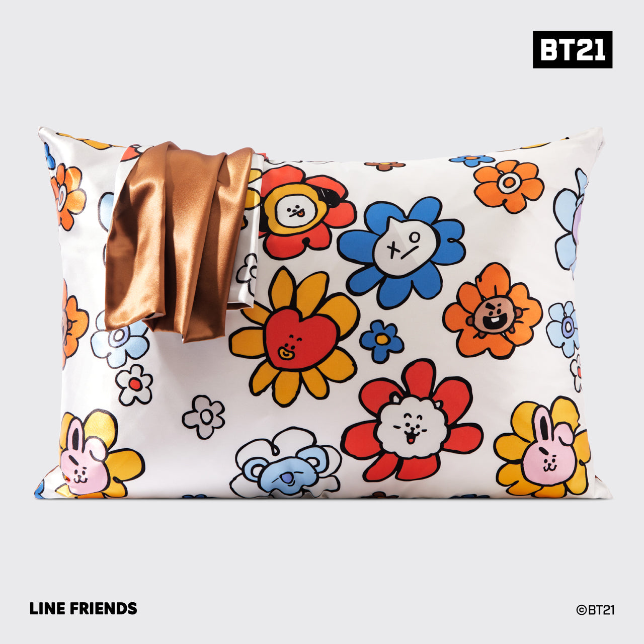 Kitsch x BT21 Satin Pillowcase in SHOOKY - Curated Collection