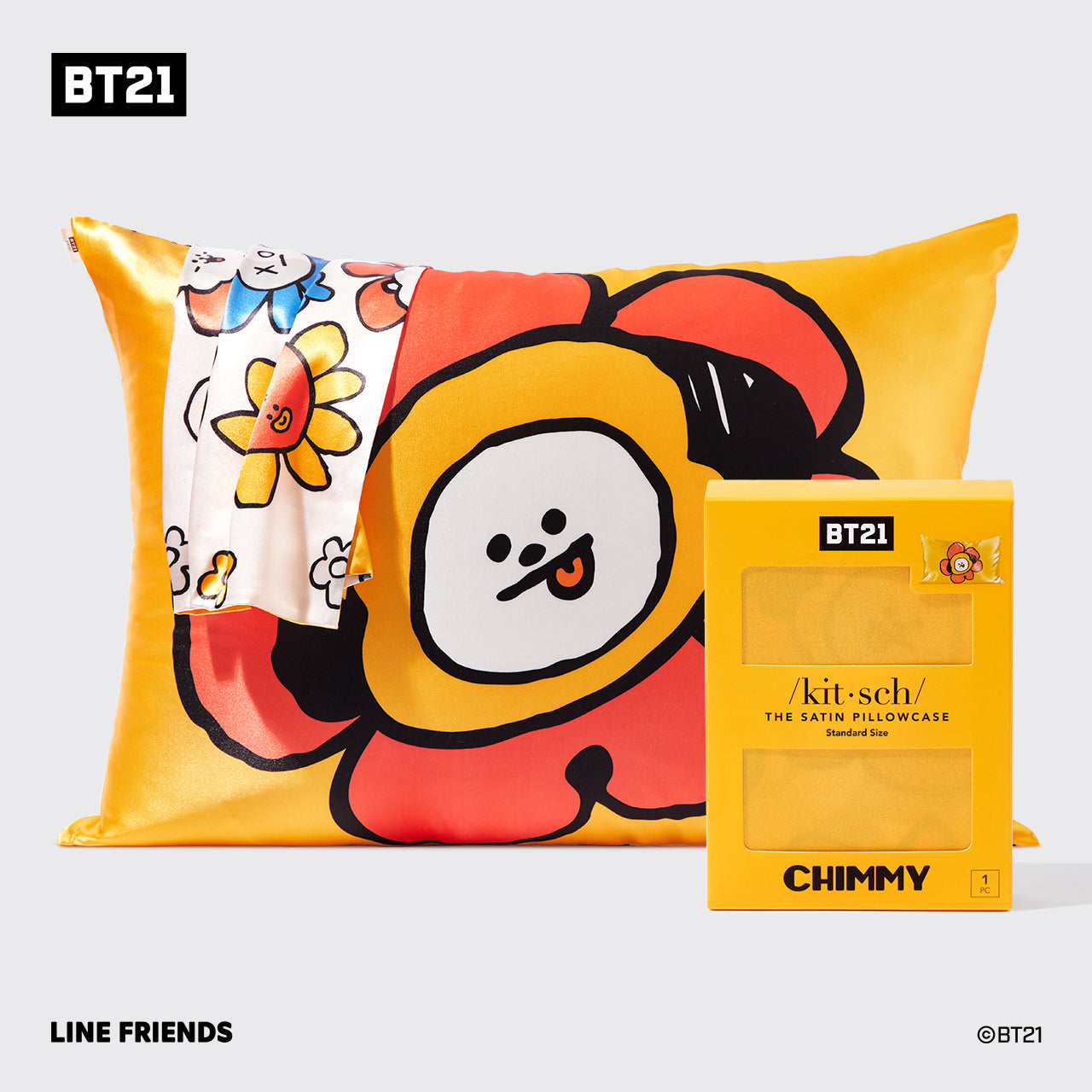 Kitsch x BT21 Satin Pillowcase in CHIMMY - Curated Collection