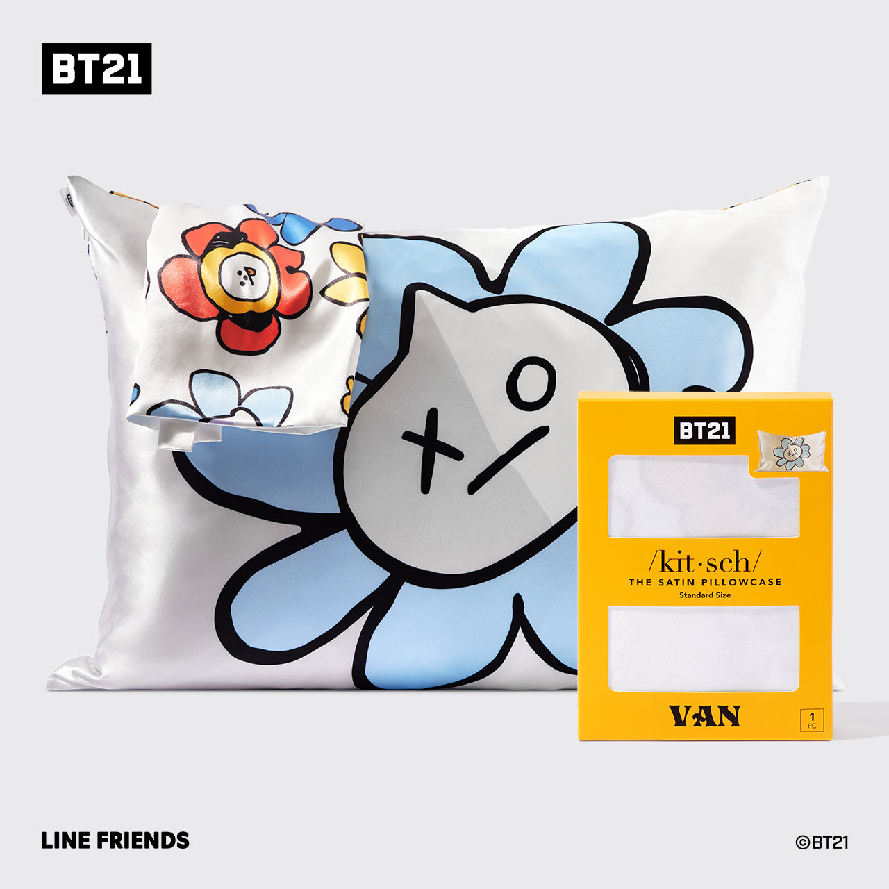 Kitsch x BT21 Satin Pillowcase in VAN - Signature Selection