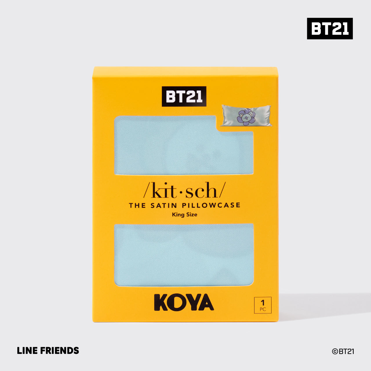 Kitsch x BT21 Satin Pillowcase in KOYA - King - Signature Selection