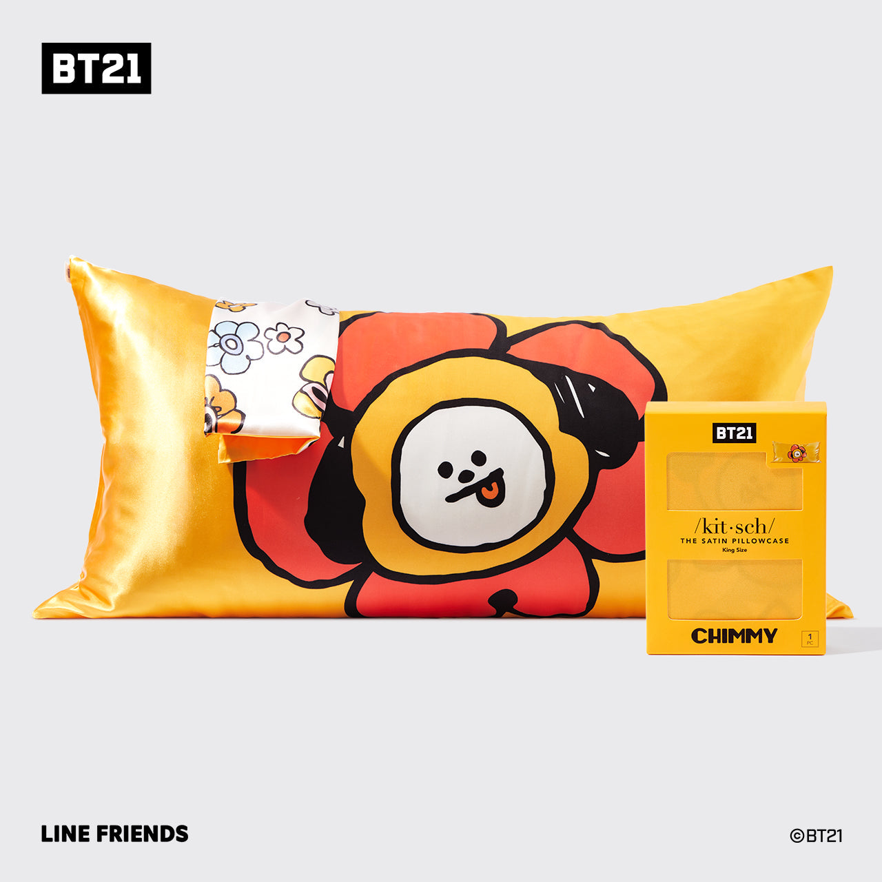 Kitsch x BT21 Satin Pillowcase in CHIMMY - King - Signature Selection