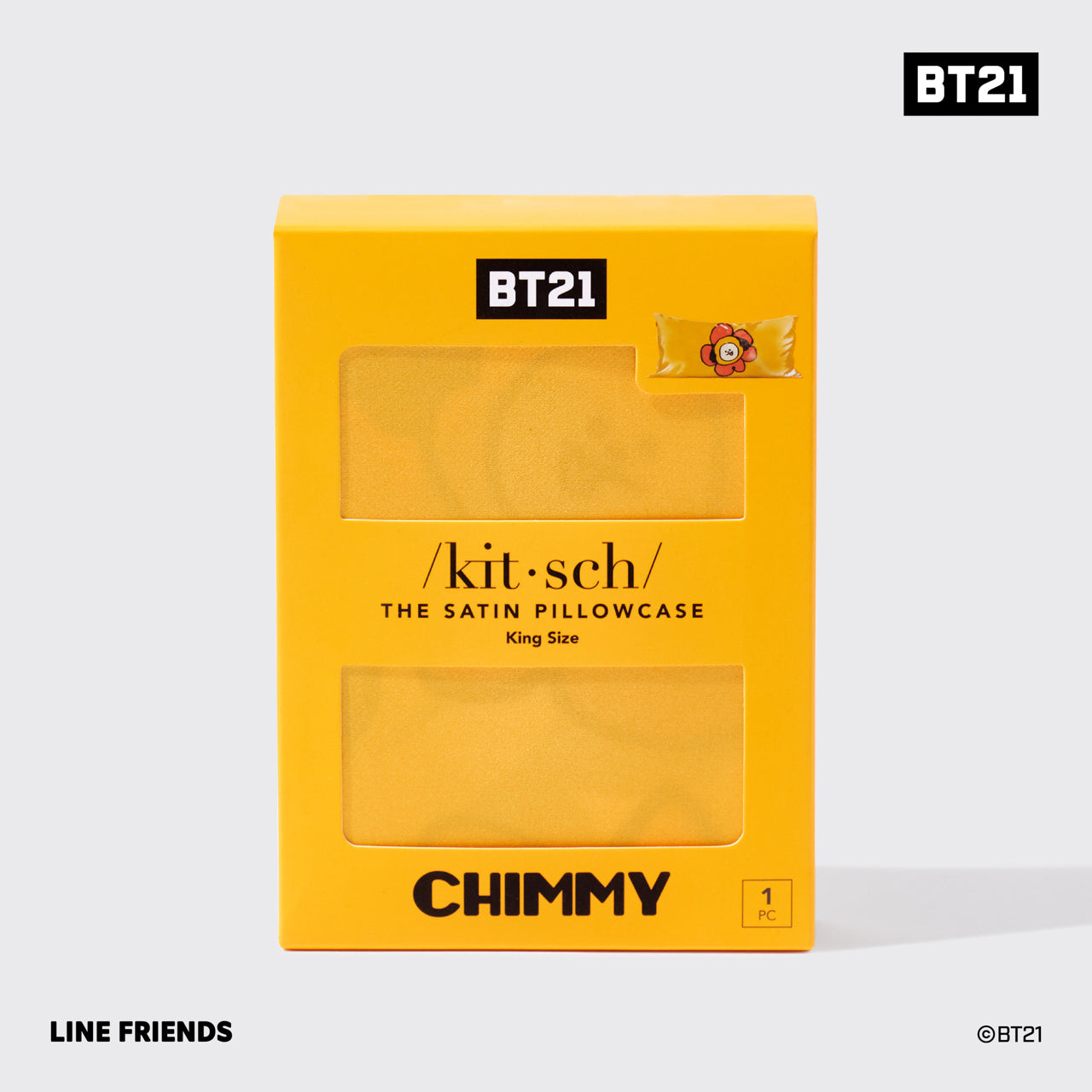 Kitsch x BT21 Satin Pillowcase in CHIMMY - King - Signature Selection
