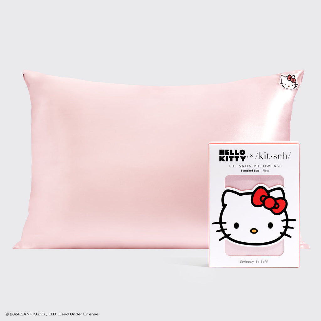 Kitsch x Hello Kitty Satin Pillowcase in Pink Hello Kitty Face - Signature Selection