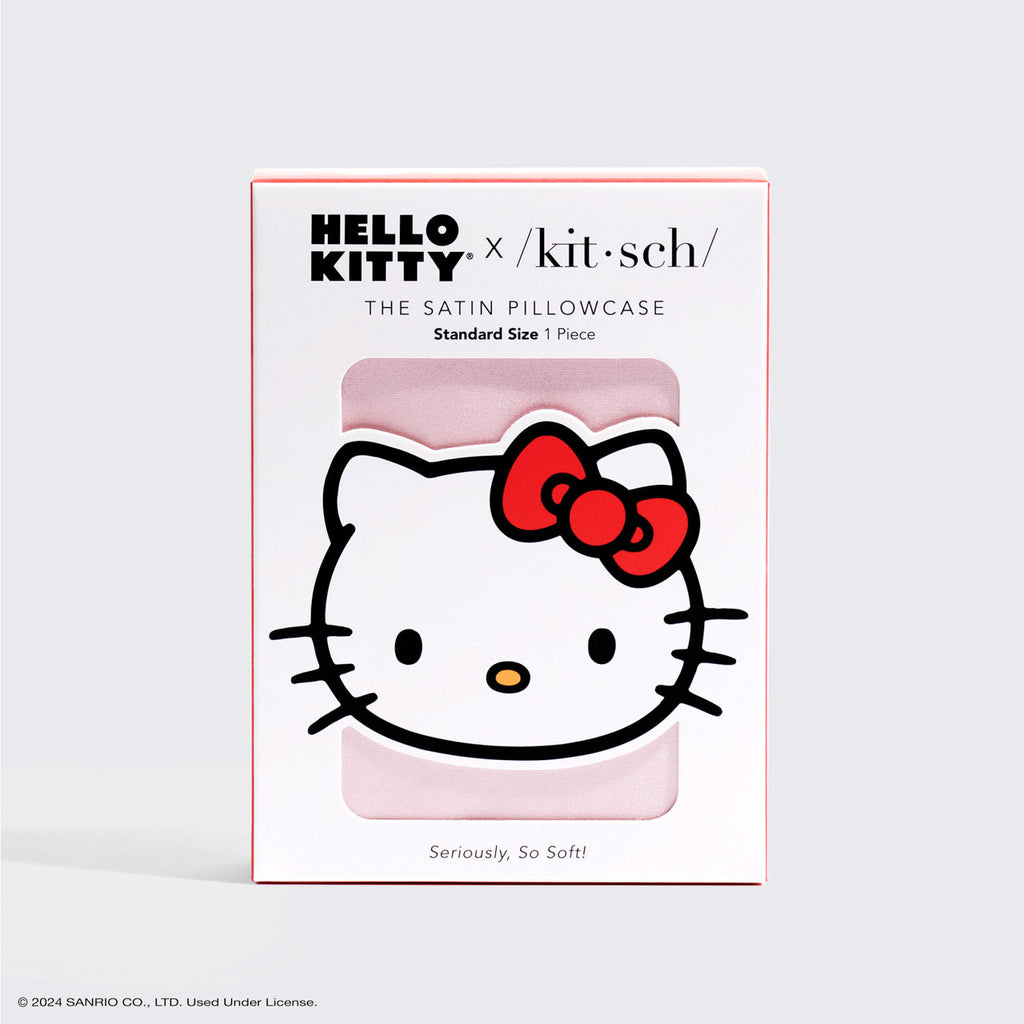 Kitsch x Hello Kitty Satin Pillowcase in Pink Hello Kitty Face - Signature Selection