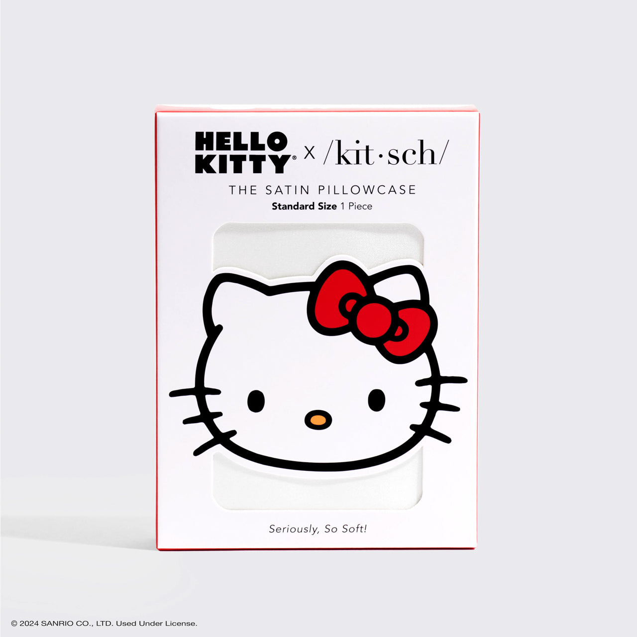 Kitsch x Hello Kitty Satin Pillowcase in Ivory Kitty Bow - Everyday Essentials