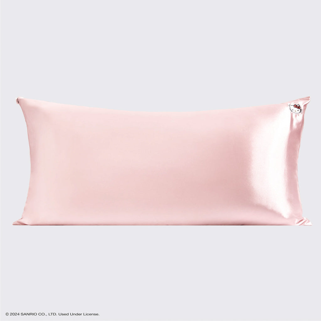 Kitsch x Hello Kitty Satin Pillowcase in Pink Hello Kitty Face - King - Everyday Essentials