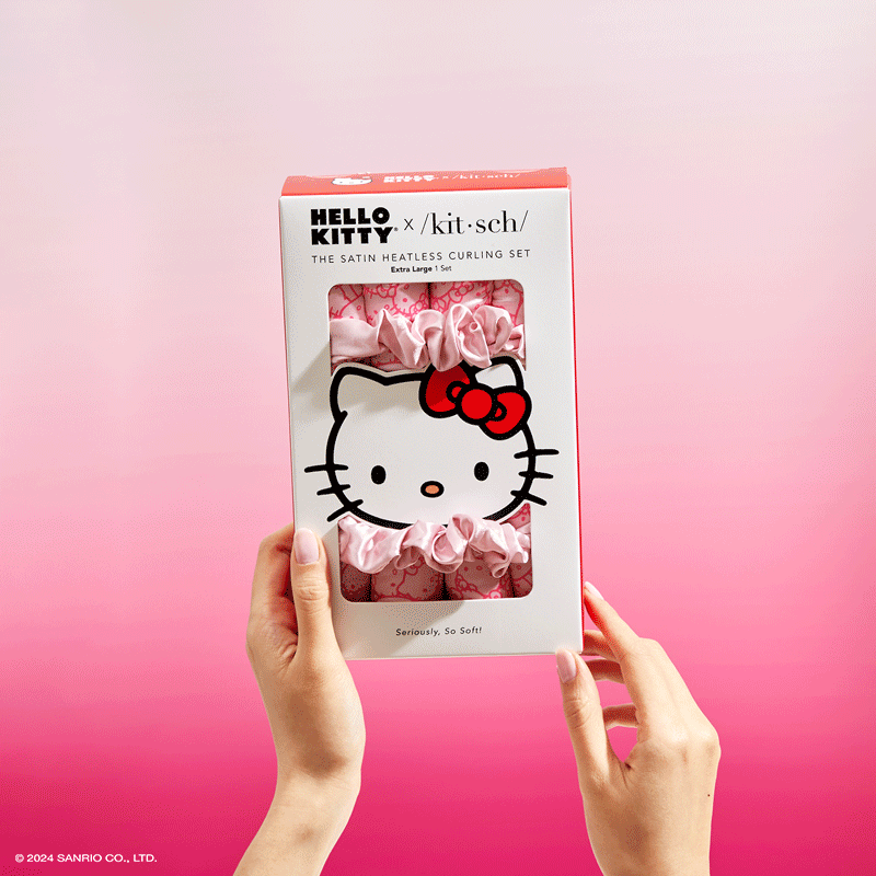 Kitsch x Hello Kitty XL Heatless Curling Set in Hello Kitty Faces - Curated Collection