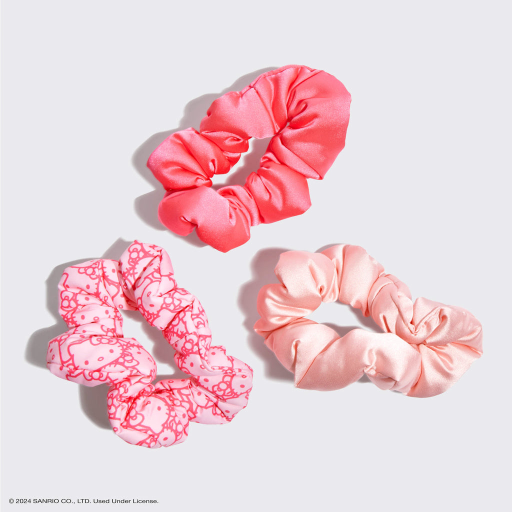 Kitsch x Hello Kitty Puffy Scrunchies 3pc Set - Curated Collection