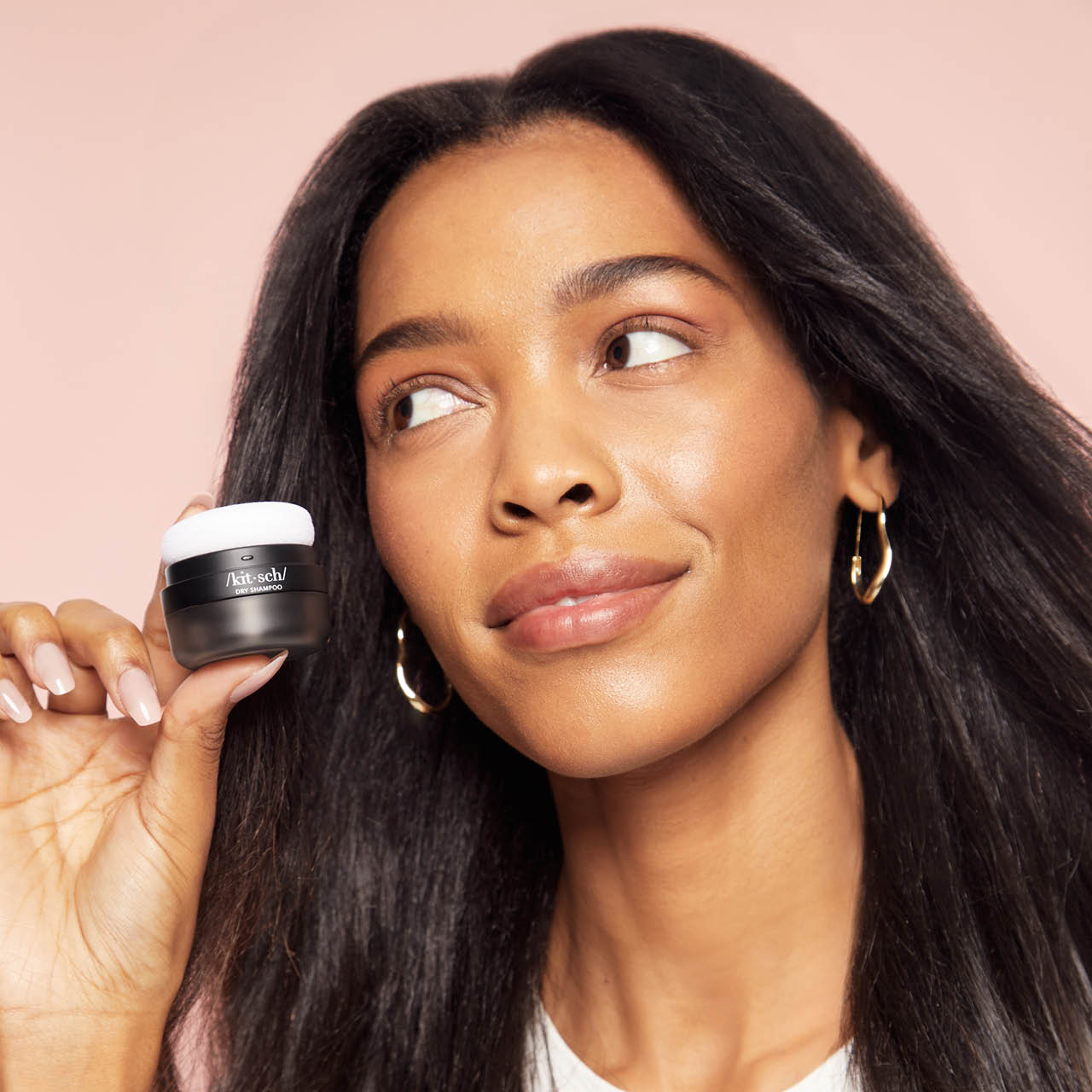 Dark Volumizing Rice Protein Dry Shampoo with Puff - Curated Collection