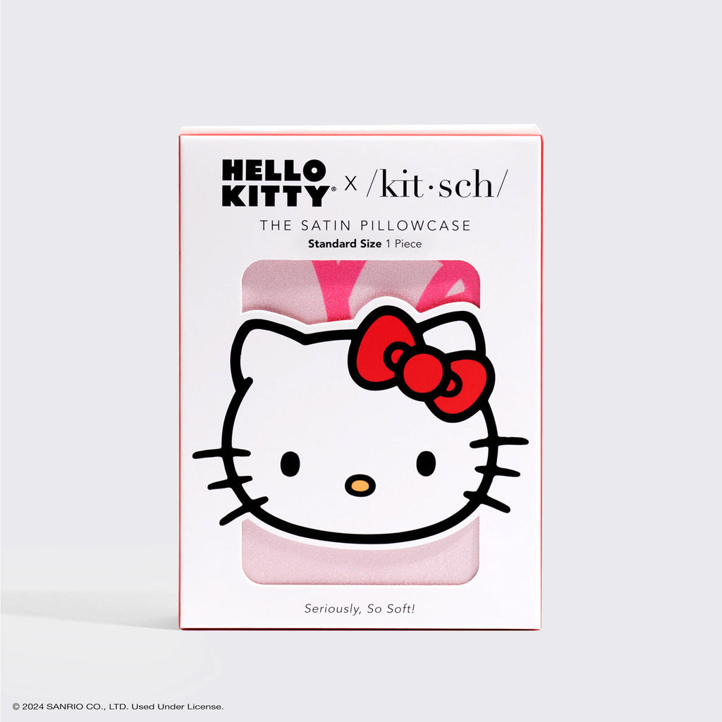 Kitsch x Hello Kitty Satin Pillowcase in Pink Hello Kitty Faces - Curated Collection