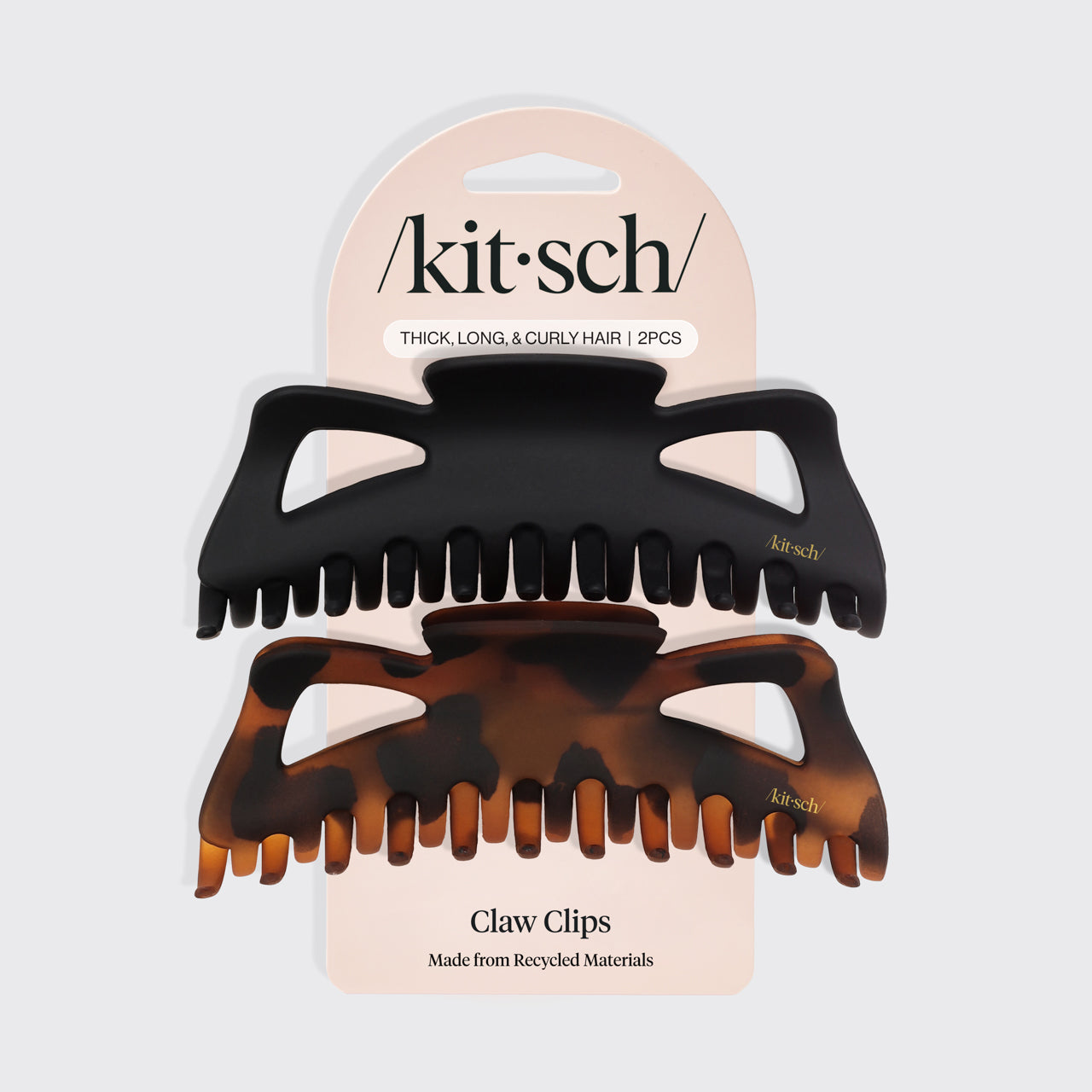 Black and Tort Classic Claw Clips 2pc Set - Jumbo - Curated Collection