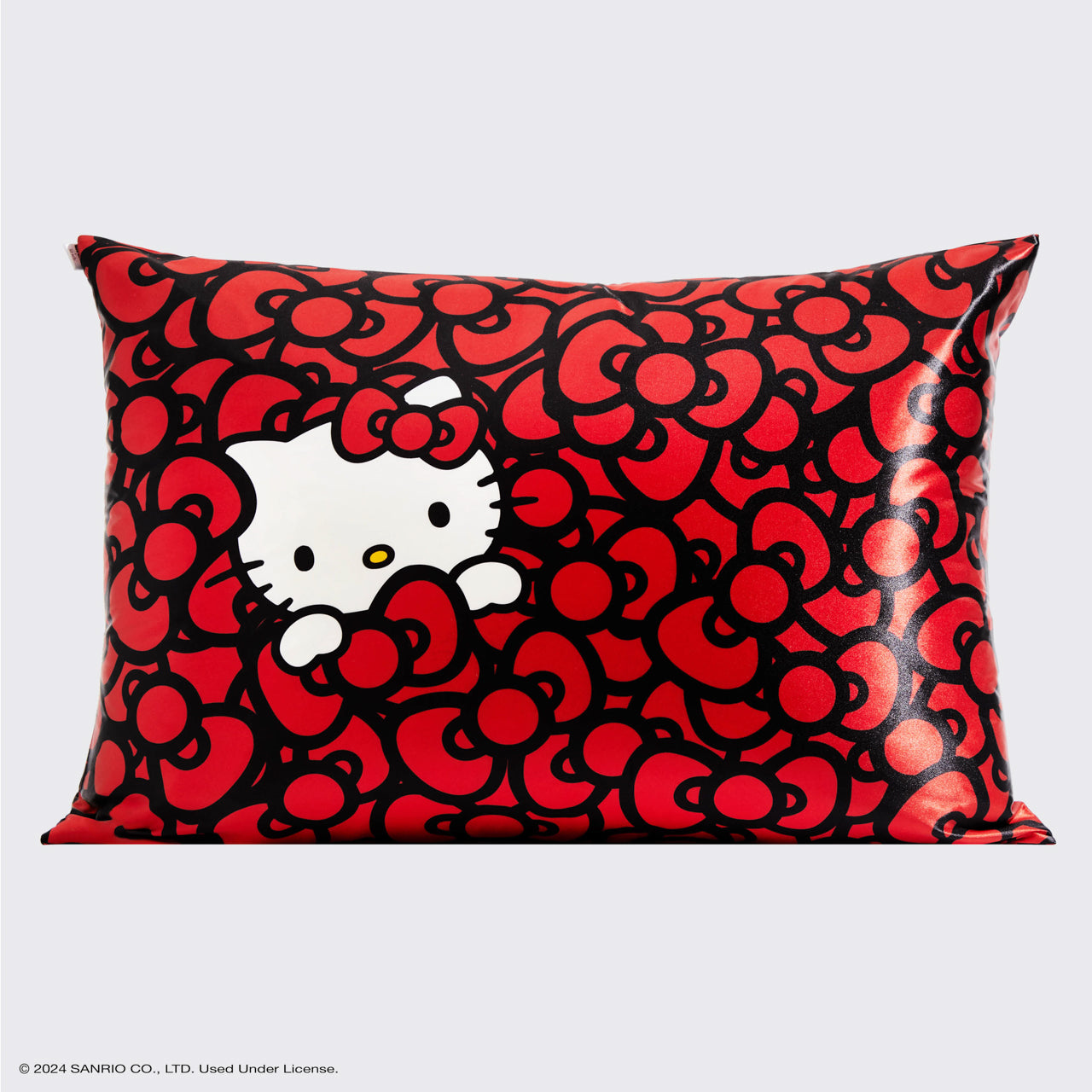 Kitsch x Hello Kitty Satin Pillowcase in Kitty Bathes in a Sea of Bows - Signature Selection