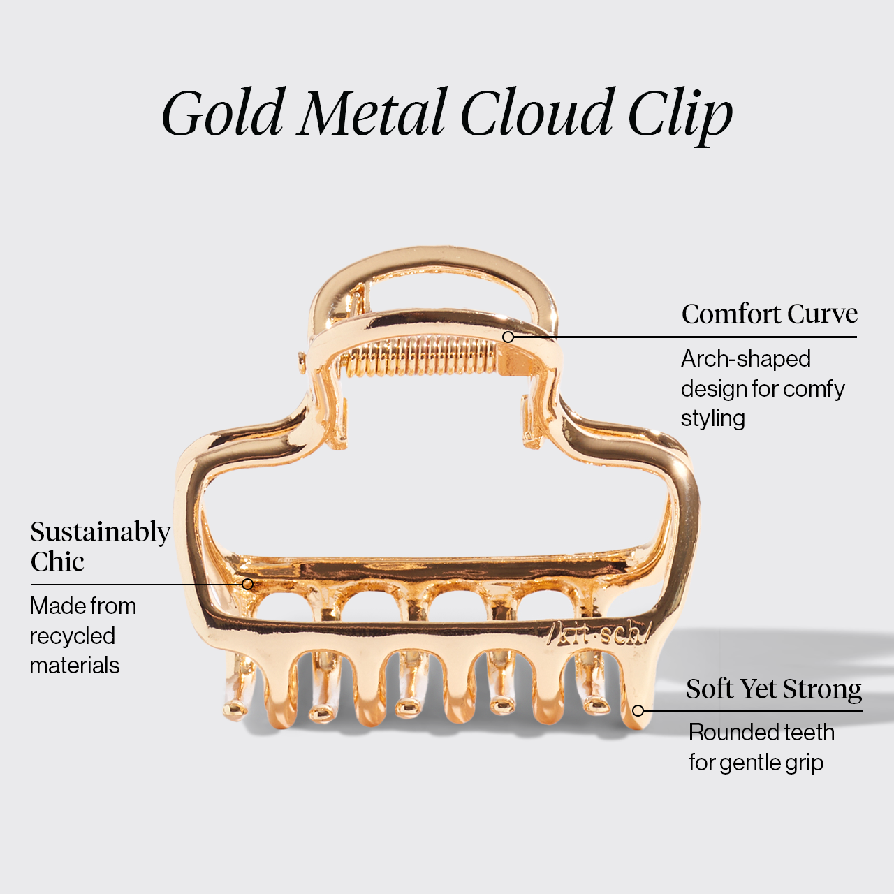 Gold Metal Cloud Claw Clip - Signature Selection