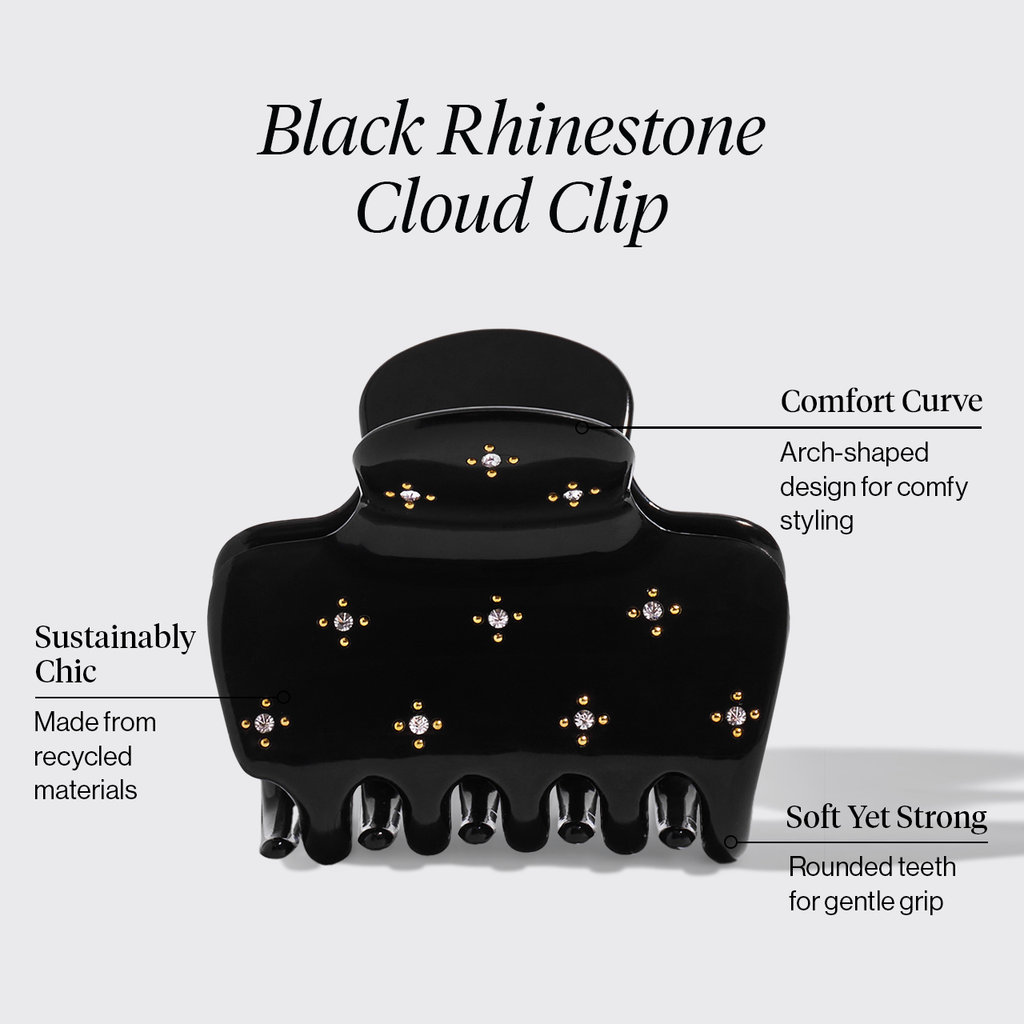 Black Rhinestone Cloud Claw Clip - Everyday Essentials
