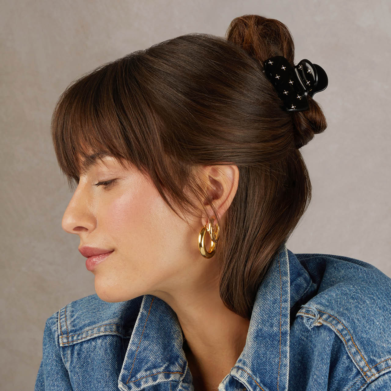 Black Rhinestone Cloud Claw Clip - Everyday Essentials