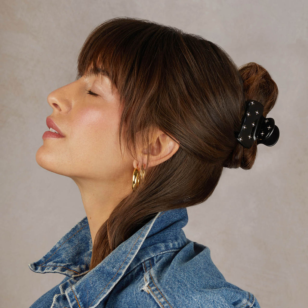 Black Rhinestone Cloud Claw Clip - Everyday Essentials