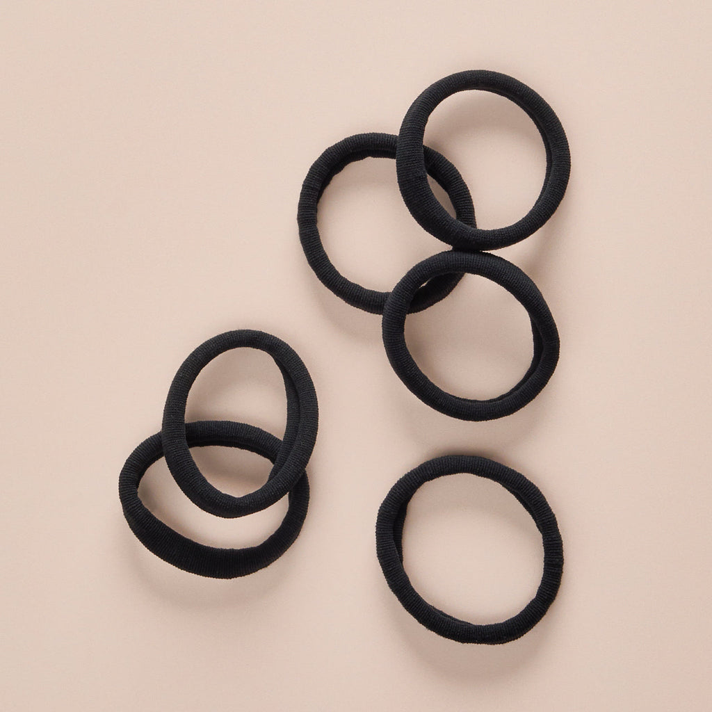 Black Thick Elastics 6pc Set - Curated Collection