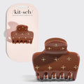 Camel Rhinestone Cloud Claw Clip - Curated Collection