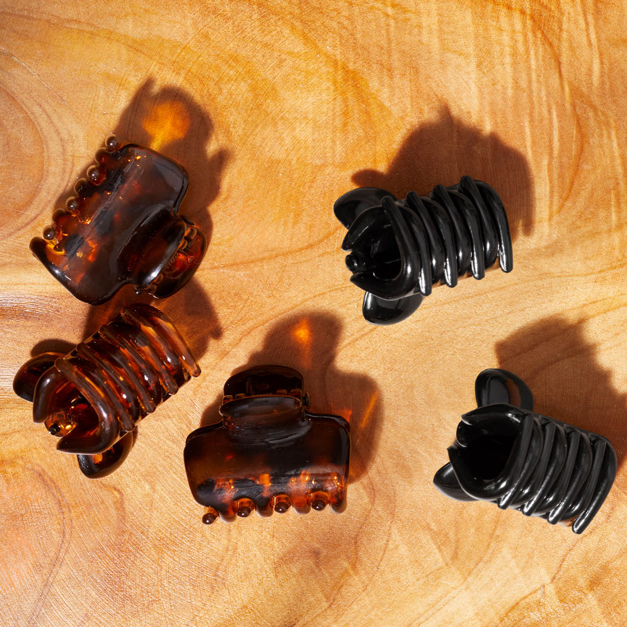 Black and Tort Cloud Claw Clips 6pc Set - Mini - Everyday Essentials