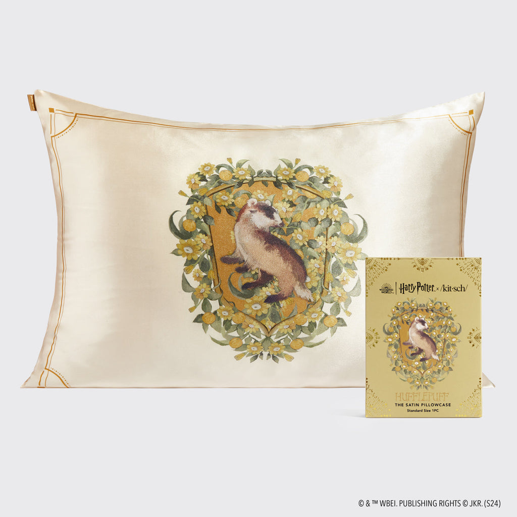 Kitsch x Harry Potter Satin Pillowcase in Hufflepuff - Signature Selection