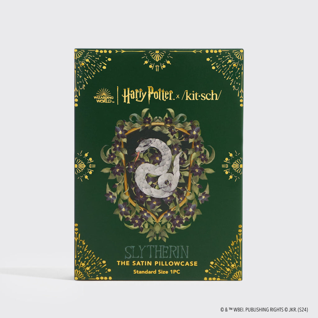 Kitsch x Harry Potter Satin Pillowcase in Slytherin 4 Pack - Everyday Essentials