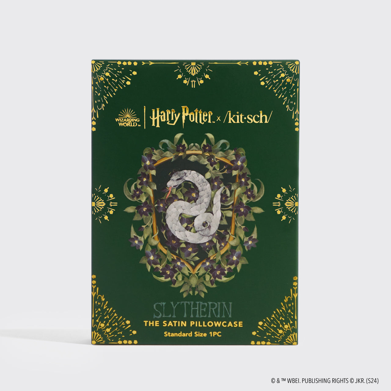 Kitsch x Harry Potter Satin Pillowcase in Slytherin - Curated Collection