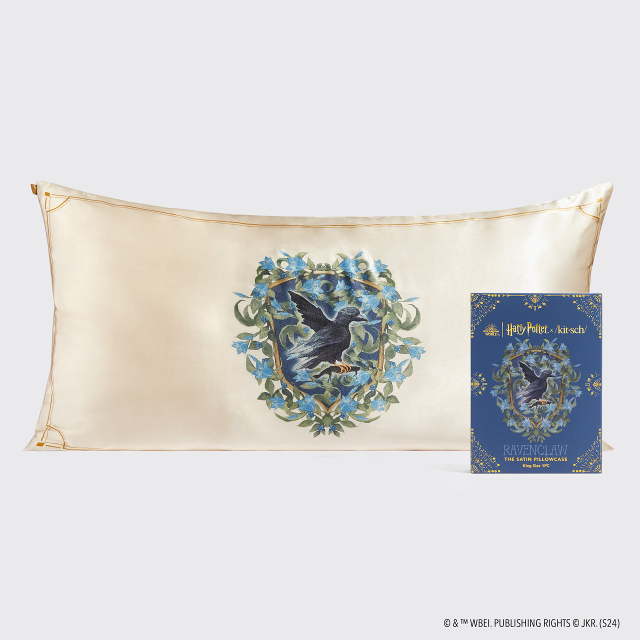 Kitsch x Harry Potter Satin Pillowcase in Ravenclaw - King - Curated Collection