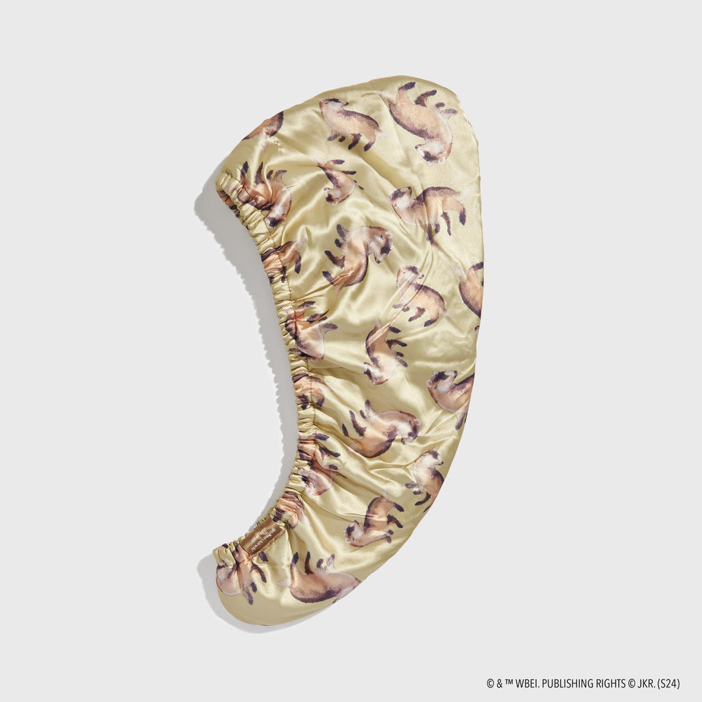 Kitsch x Harry Potter Satin Wrapped Hair Towel in Hufflepuff - Signature Selection