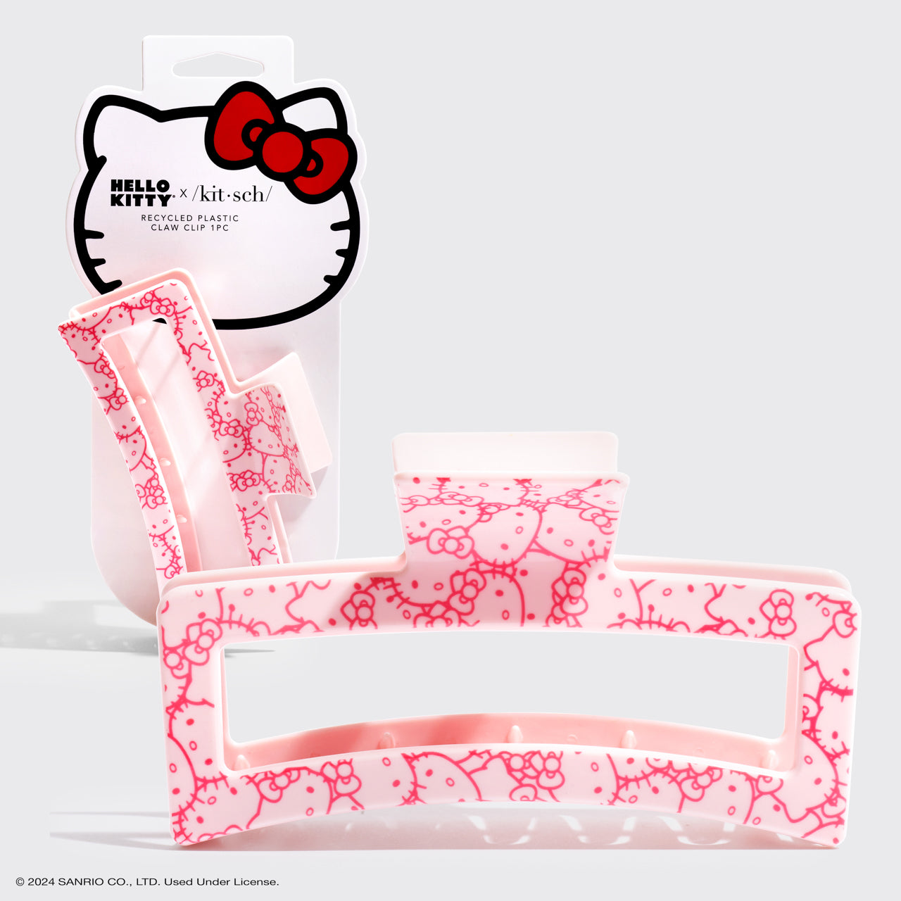 Kitsch x Hello Kitty Jumbo Claw Clip in Pink Kitty Faces - Curated Collection