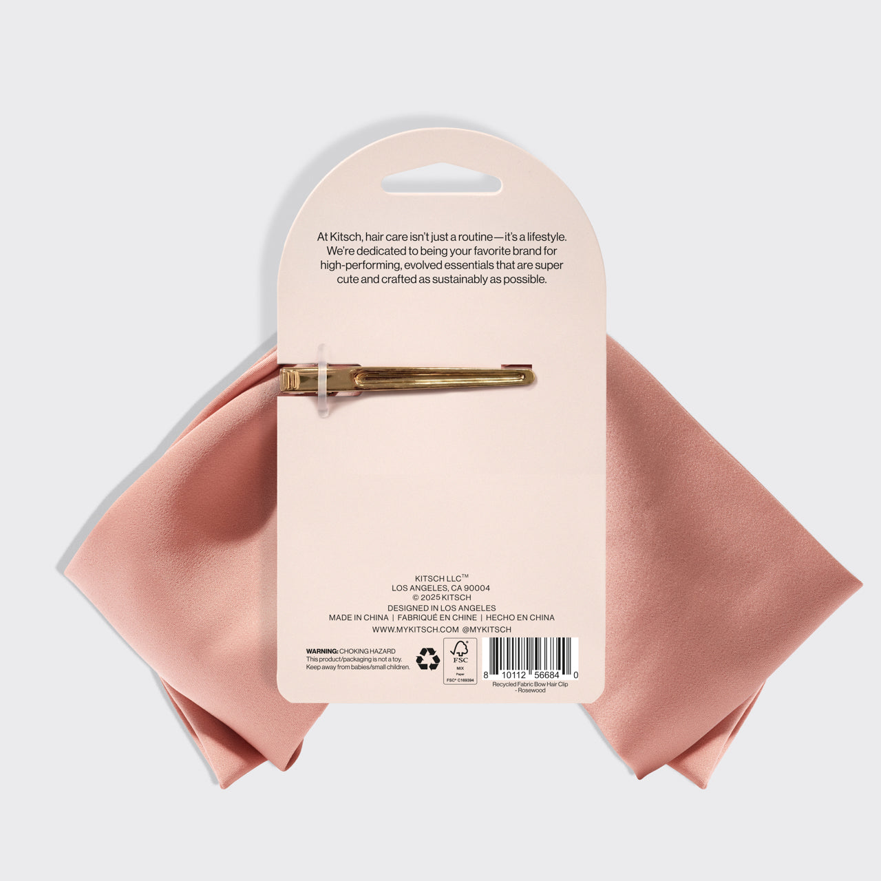 Rosewood Bow Hair Clip - Curated Collection